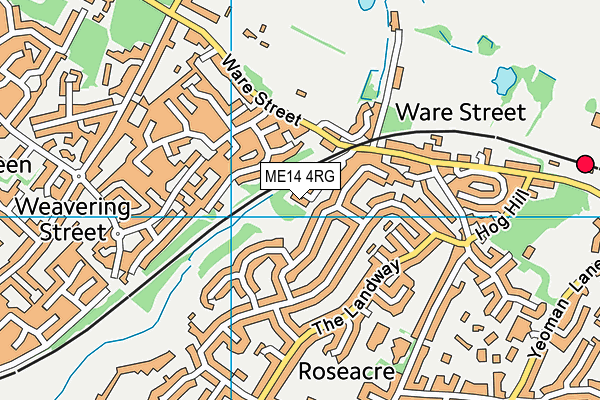 ME14 4RG map - OS VectorMap District (Ordnance Survey)