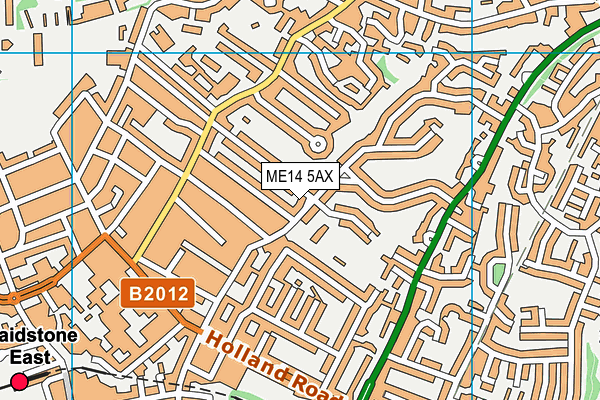 ME14 5AX map - OS VectorMap District (Ordnance Survey)