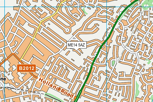 ME14 5AZ map - OS VectorMap District (Ordnance Survey)