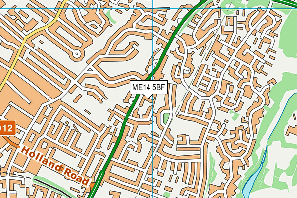 ME14 5BF map - OS VectorMap District (Ordnance Survey)