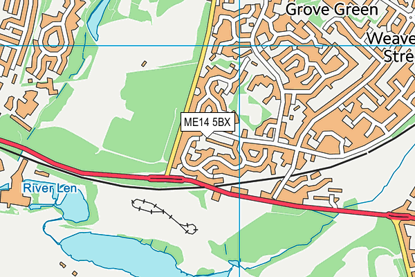 ME14 5BX map - OS VectorMap District (Ordnance Survey)