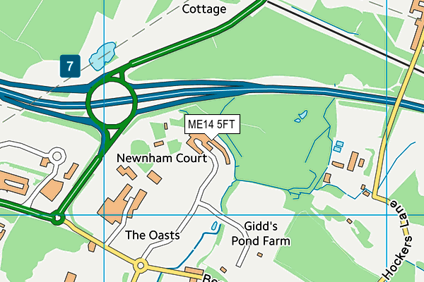ME14 5FT map - OS VectorMap District (Ordnance Survey)