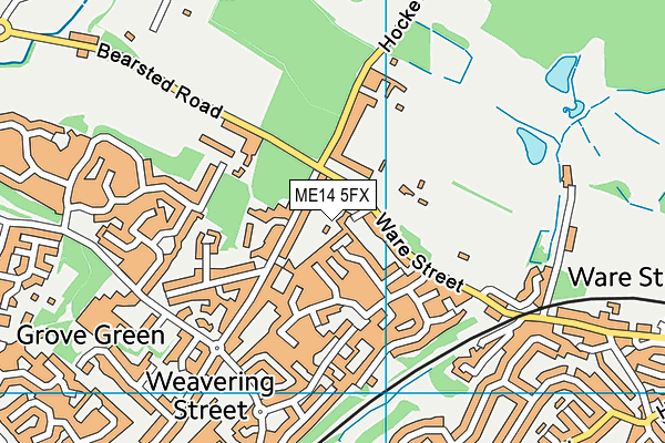 ME14 5FX map - OS VectorMap District (Ordnance Survey)