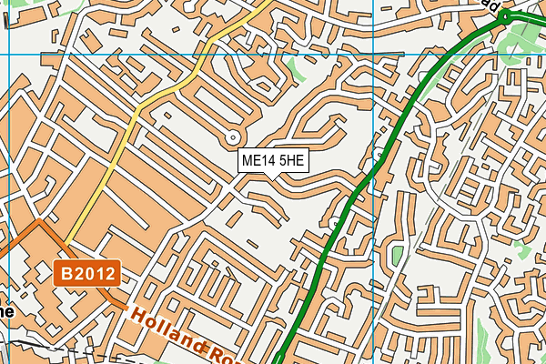 ME14 5HE map - OS VectorMap District (Ordnance Survey)