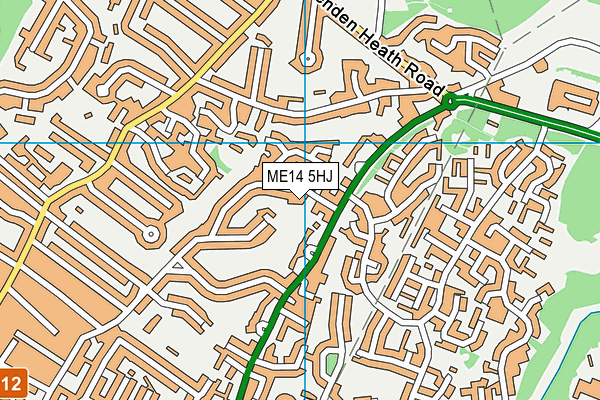 ME14 5HJ map - OS VectorMap District (Ordnance Survey)