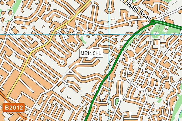 ME14 5HL map - OS VectorMap District (Ordnance Survey)