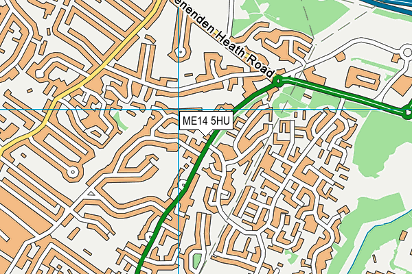 ME14 5HU map - OS VectorMap District (Ordnance Survey)