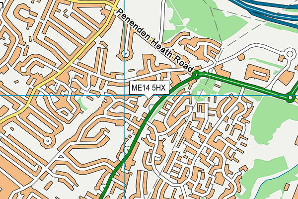 ME14 5HX map - OS VectorMap District (Ordnance Survey)