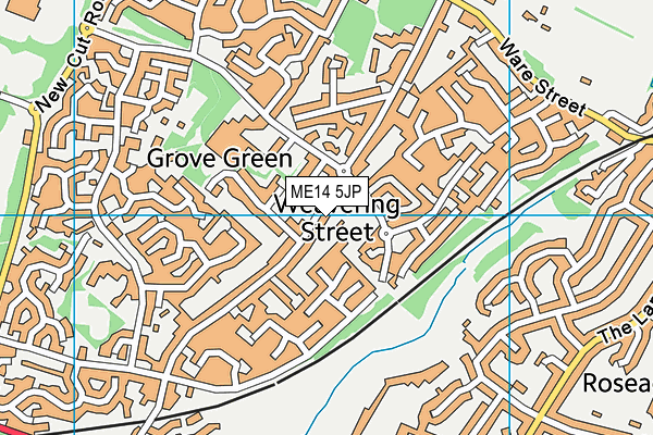 Weavering Village Hall map (ME14 5JP) - OS VectorMap District (Ordnance Survey)