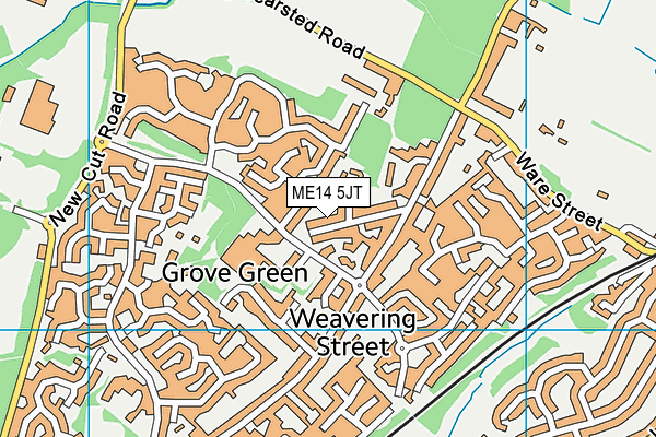 ME14 5JT map - OS VectorMap District (Ordnance Survey)