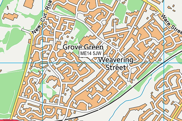 ME14 5JW map - OS VectorMap District (Ordnance Survey)