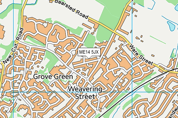 ME14 5JX map - OS VectorMap District (Ordnance Survey)