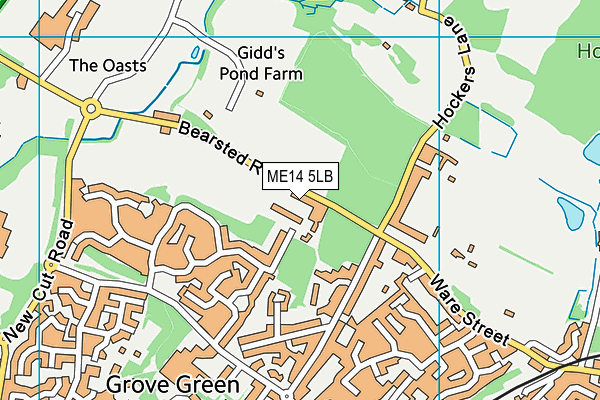 ME14 5LB map - OS VectorMap District (Ordnance Survey)