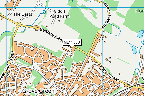 ME14 5LD map - OS VectorMap District (Ordnance Survey)