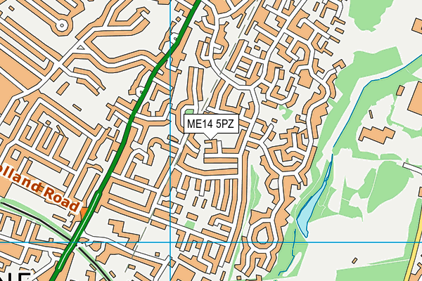 ME14 5PZ map - OS VectorMap District (Ordnance Survey)