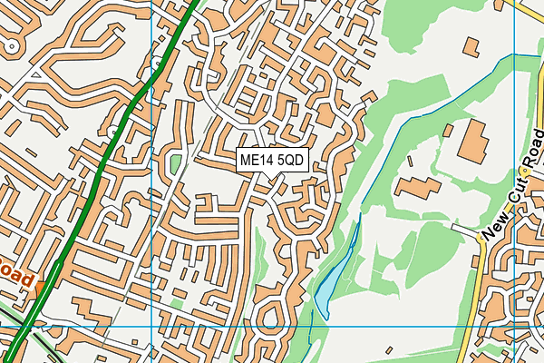 ME14 5QD map - OS VectorMap District (Ordnance Survey)