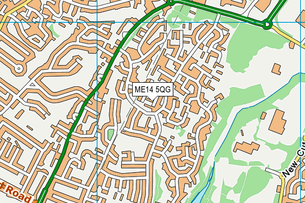 ME14 5QG map - OS VectorMap District (Ordnance Survey)