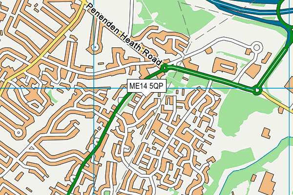 ME14 5QP map - OS VectorMap District (Ordnance Survey)