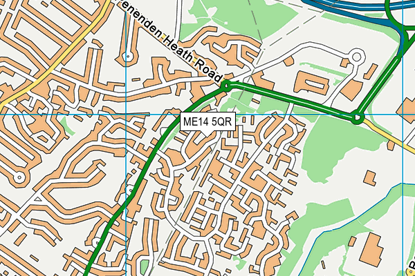 ME14 5QR map - OS VectorMap District (Ordnance Survey)