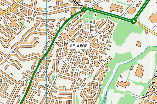 ME14 5QS map - OS VectorMap District (Ordnance Survey)
