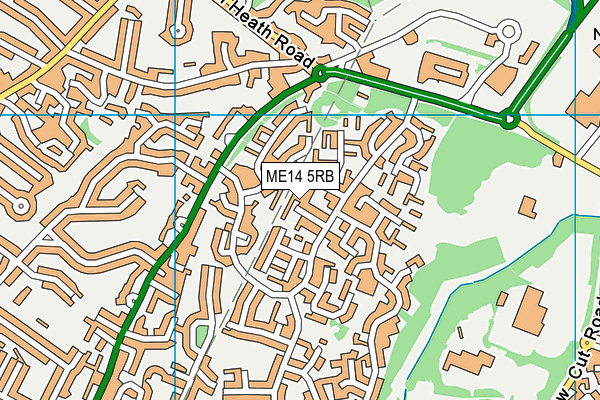 ME14 5RB map - OS VectorMap District (Ordnance Survey)