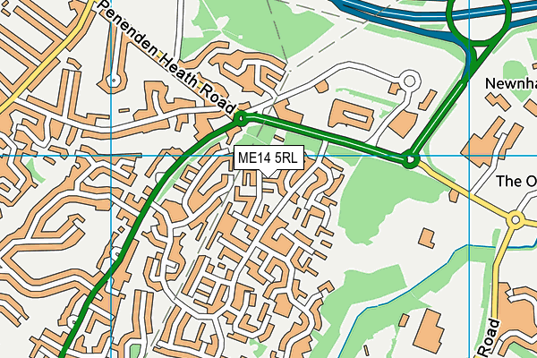 ME14 5RL map - OS VectorMap District (Ordnance Survey)