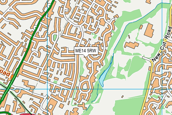 ME14 5RW map - OS VectorMap District (Ordnance Survey)