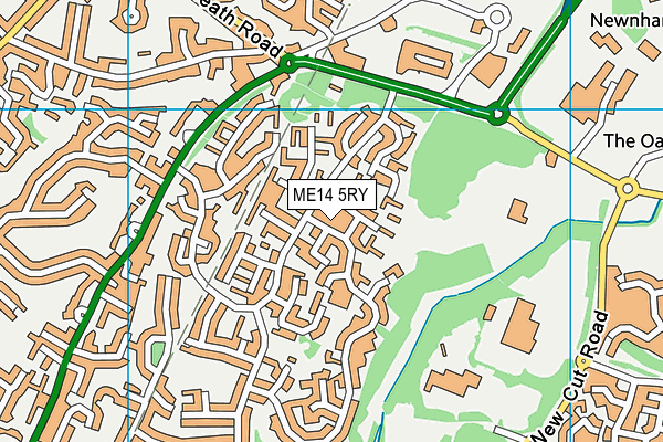 ME14 5RY map - OS VectorMap District (Ordnance Survey)