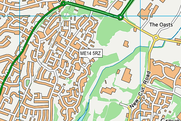 ME14 5RZ map - OS VectorMap District (Ordnance Survey)