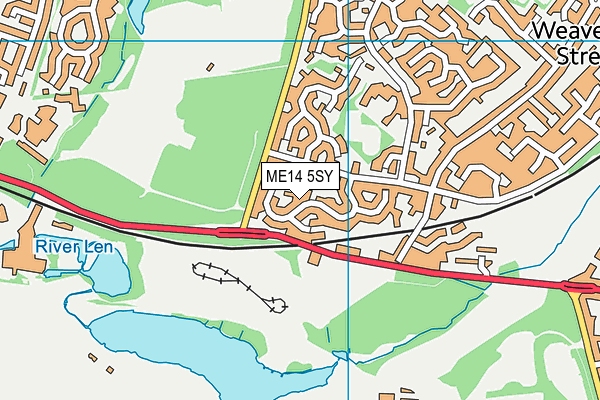 ME14 5SY map - OS VectorMap District (Ordnance Survey)