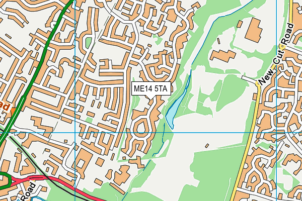 ME14 5TA map - OS VectorMap District (Ordnance Survey)