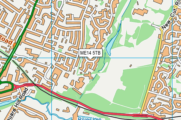 ME14 5TB map - OS VectorMap District (Ordnance Survey)