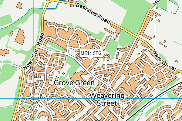 ME14 5TG map - OS VectorMap District (Ordnance Survey)