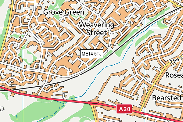 ME14 5TJ map - OS VectorMap District (Ordnance Survey)