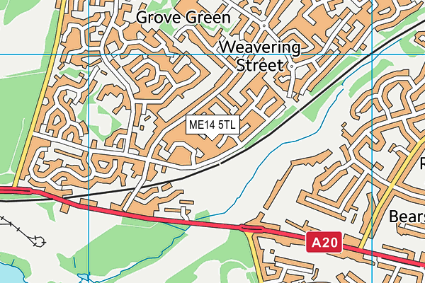 ME14 5TL map - OS VectorMap District (Ordnance Survey)