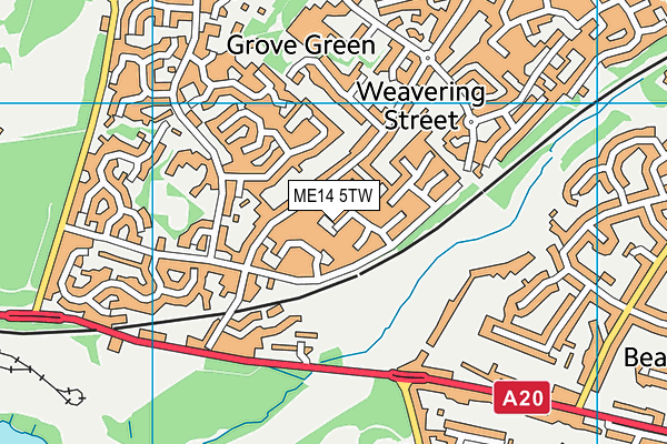 ME14 5TW map - OS VectorMap District (Ordnance Survey)