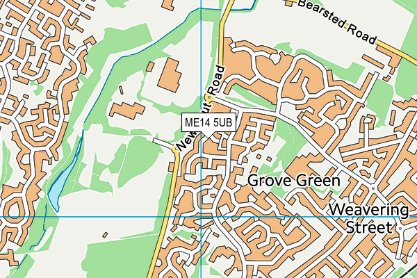 ME14 5UB map - OS VectorMap District (Ordnance Survey)