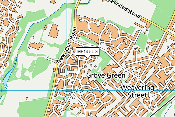 ME14 5UG map - OS VectorMap District (Ordnance Survey)