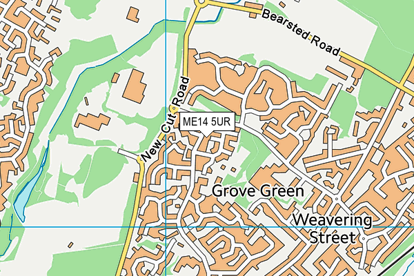 ME14 5UR map - OS VectorMap District (Ordnance Survey)