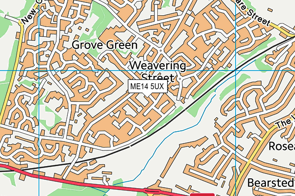 ME14 5UX map - OS VectorMap District (Ordnance Survey)