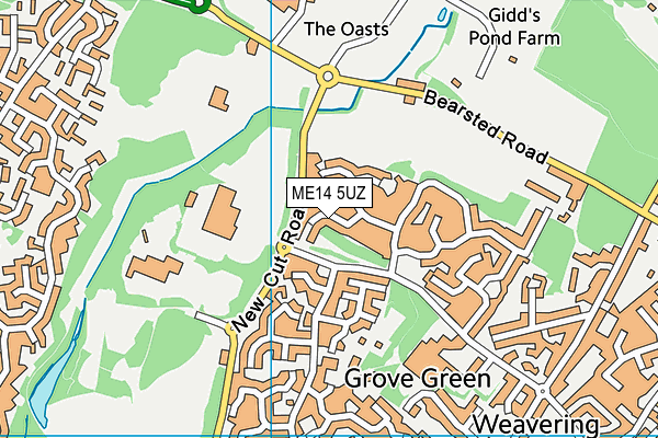 ME14 5UZ map - OS VectorMap District (Ordnance Survey)