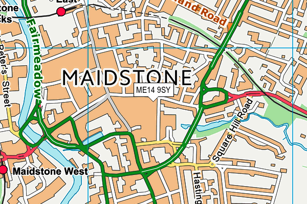 ME14 9SY map - OS VectorMap District (Ordnance Survey)