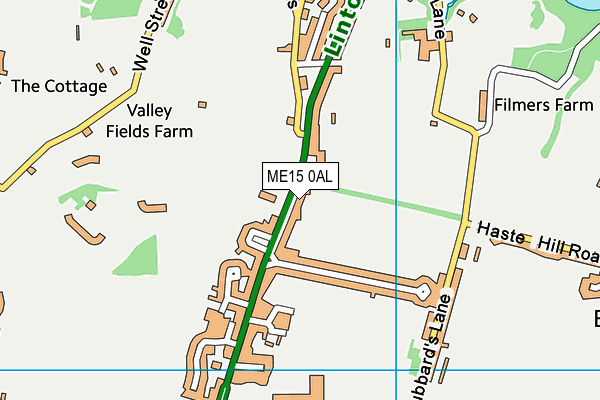 ME15 0AL map - OS VectorMap District (Ordnance Survey)