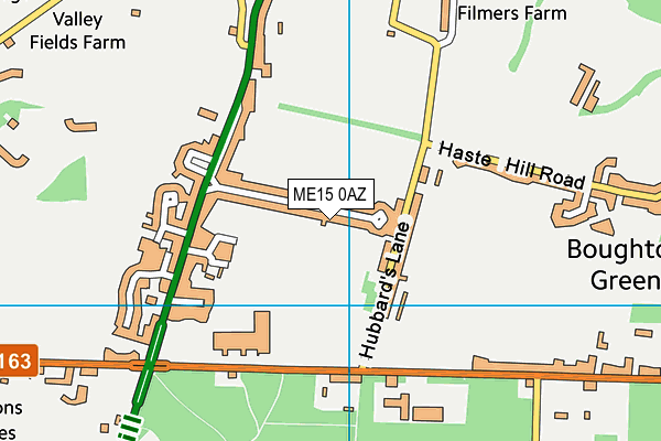 ME15 0AZ map - OS VectorMap District (Ordnance Survey)