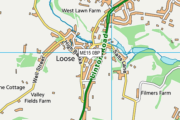 ME15 0BP map - OS VectorMap District (Ordnance Survey)