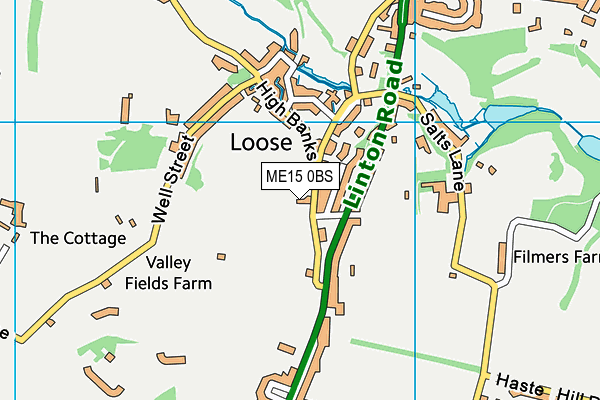 ME15 0BS map - OS VectorMap District (Ordnance Survey)