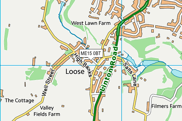 ME15 0BT map - OS VectorMap District (Ordnance Survey)