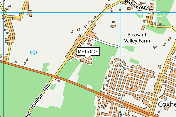 ME15 0DF map - OS VectorMap District (Ordnance Survey)