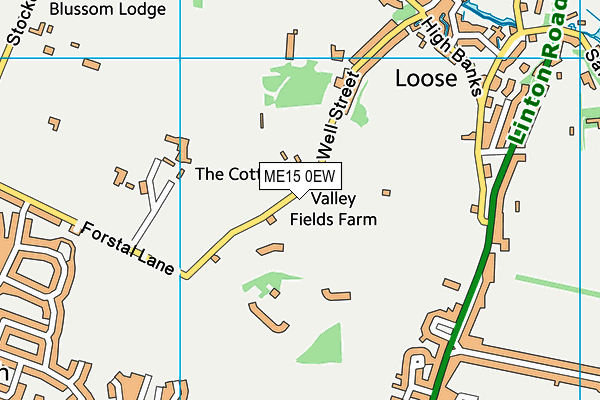 ME15 0EW map - OS VectorMap District (Ordnance Survey)