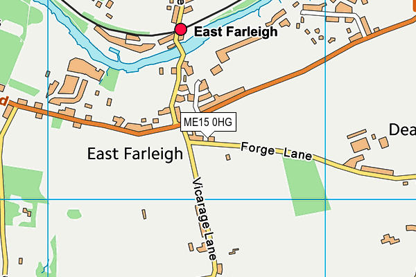 Farleighs Wi Hall map (ME15 0HG) - OS VectorMap District (Ordnance Survey)
